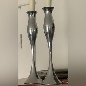 Nambe Candle Holders